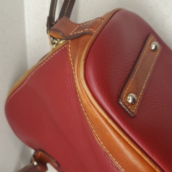 Dooney & Bourke Red & Brown Dome Pebbled Leather - Picture 16 of 16